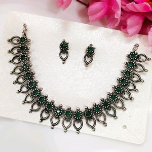 Beautiful Oxidized Choker Set