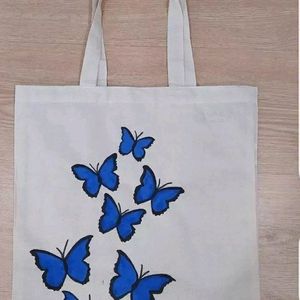 Butterfly Hand Paint Tote Bag