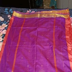 Pure Silk Saree With Stitched Blouse