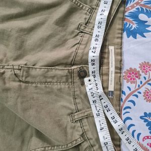 Olive Green embroidered Cargo pants