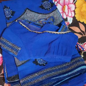 Blue🔵 Saree