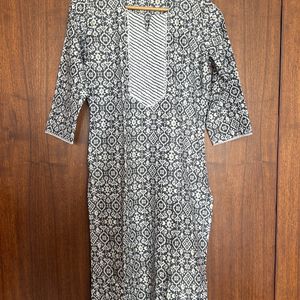 Grey Printed Kurta Set