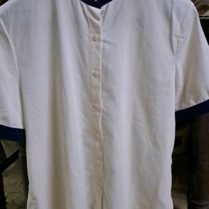 White & red Shirt ComboFor Woman's With Free