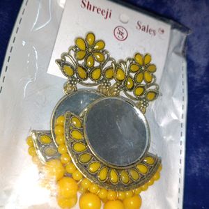 Yellow Mirror Earrings