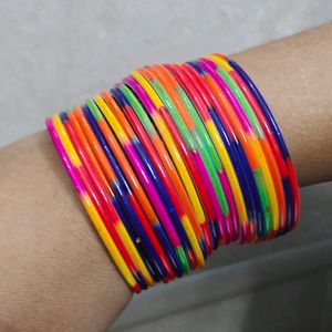 Multicolored Metal Bangles