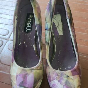 Nell Purple High Pump Heels 38 Euro, 5 Indian Size