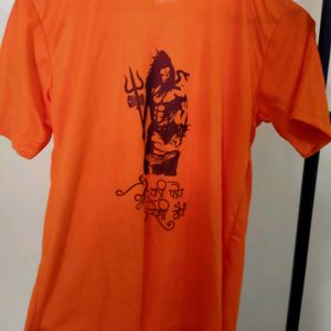 Very   Beautiful Orange Shiv Ji Tshirt