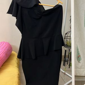 Black Party One Shoulder Dress