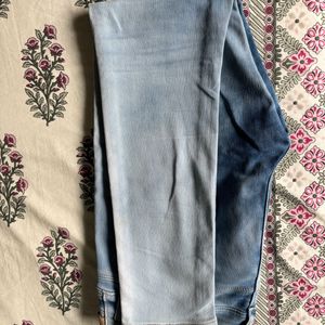 Washed Blue Skinny Jeans