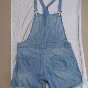 blue cotton overall jumpsuit