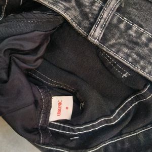 Black Straight Denim Jeans