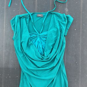 Sea Green cowl Top