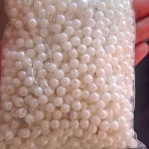 White Beads 6mm 1200 Pcs.for Art Nd Craft