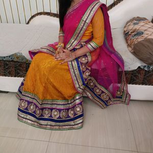 haldi function lehenga