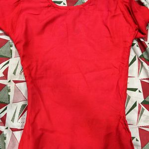 Red Colour Kurta For Girls