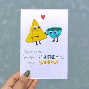 Samosa~Chutney Friendship card 🥐🥣