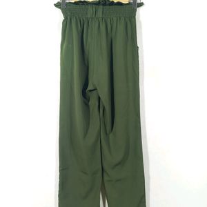 Olive Green High Waist Trouser (Women's)