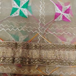 Golden Multicolour Dupatta