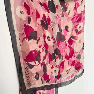 Valentino pink floral silk scraf