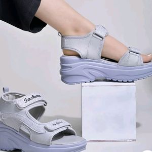 Shoetopia Comfortable & Sporty Grey Sandals