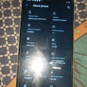 Realme Narjo 50A Praime Phone.