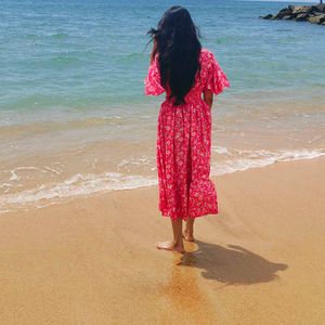 Calf-length Dress For Vacations