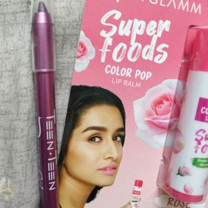 Combo Purple Gel Kajal & Lip Balm