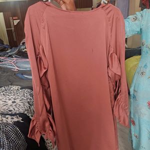 ZARA Tunic With Ruffle Sleaves