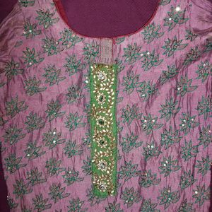 Flower Pattern Purple Kurti