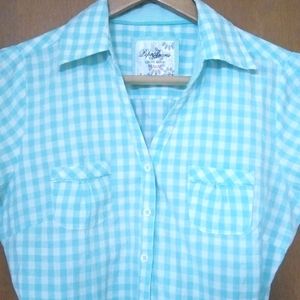 PEPE Jeans Check Shirt Top With Belt (M Size)