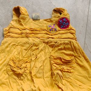 Mustard Yellow Small Frock