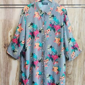 Multicolour Floral Shirt Size-48-50