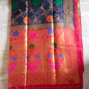 Kanjeevaram Silk Saree Blue Body