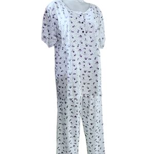 NITGH SUIT PURE COTTON  FREE SIZE