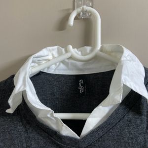 Collared formal top