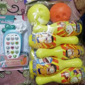 Kids Phone And Bowling Set