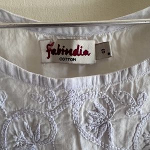 FabIndia Embroidered Sleeveless Kurta