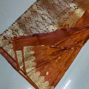 Orenge Pure Banarasi Soft Saree 🧡