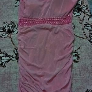 Women Body Hugging Pink Dress