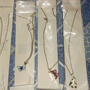 Pack Of 5 Butterfly Chain With Pendent