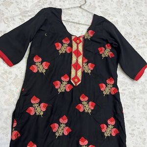 New Black Embroidery Kurta