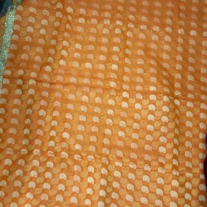 Orange Lace Saree