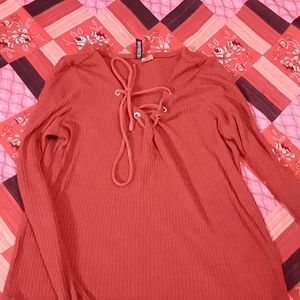 Red Colour Cute Top