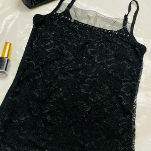 Black Lace Cami Top