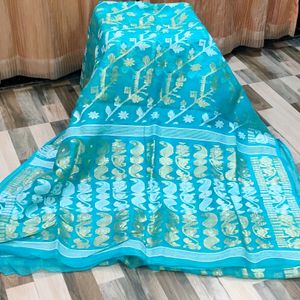 Firozi GOLDEN zari Pure Soft Jamdani Weaving