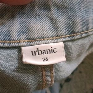 URBANIC Contrast Stitch Wide Leg Jeans 🐬