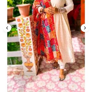 Chicken Kurti With Dupatta