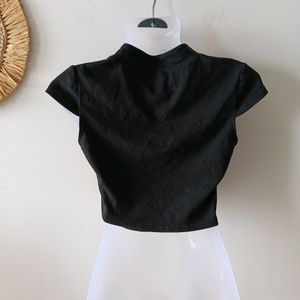 Madarin Collar Crop Top From Singapore