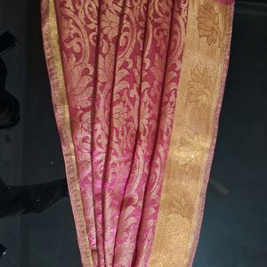 Rose Colour Festive Saree