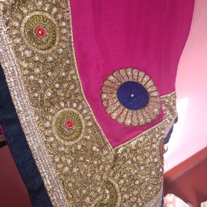 Fancy Pink Beautiful Saree